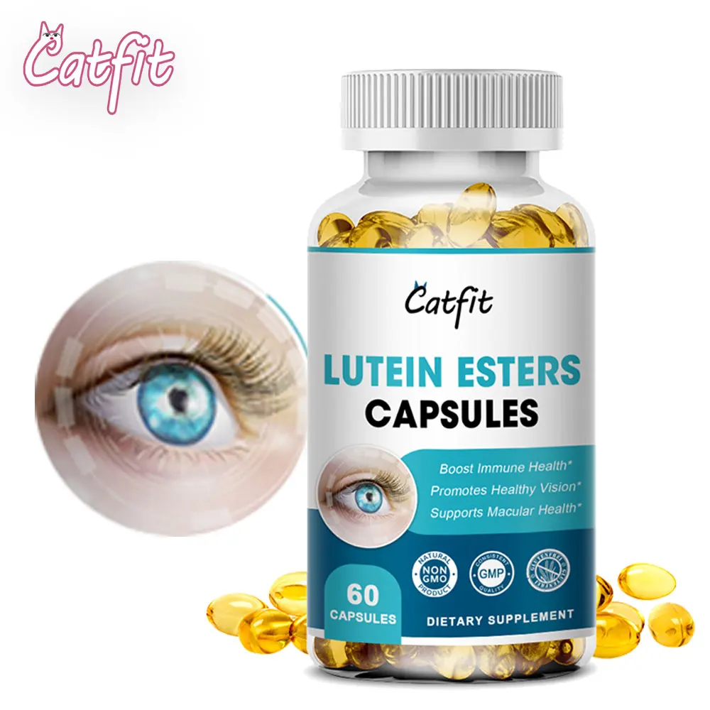 Cápsulas de luteína Natural, suplementos para ojos, ayuda con la salud de la visión, hinchazón ocular, alivia la fatiga y apoya la salud ocular