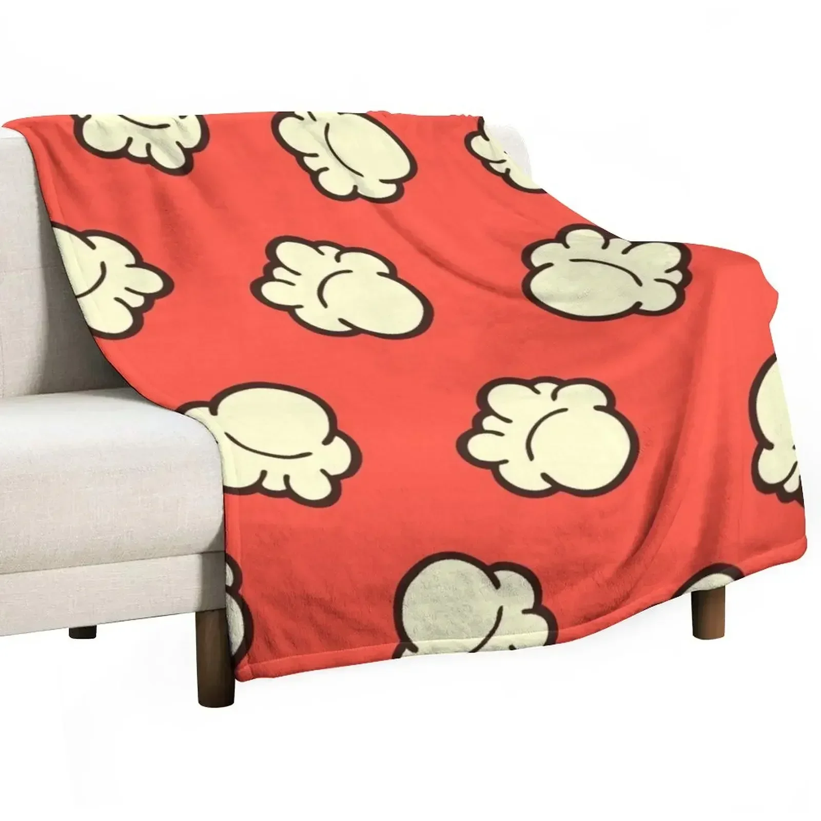 Popcorn Pattern Throw Blanket Hair Travel Vintage Blankets