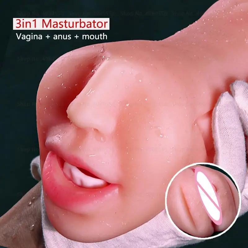 Vagina artificial Brinquedos Sexuais 3 em 1 para Homens, Masturbador Masculino, Buceta de Silicone Japão, Loja de Brinquedos Masturbação, Suprimentos Adultos, Brinquedos Sexuais