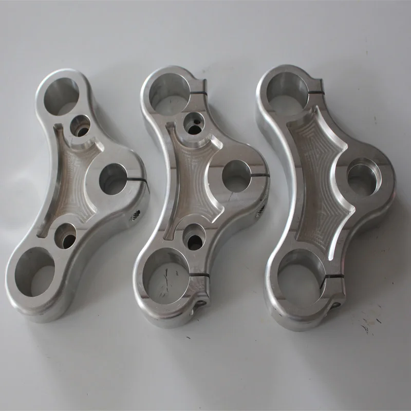Custom CNC Milled Aluminum Motorcycle Triple Clamps CNC Machining Metal Parts