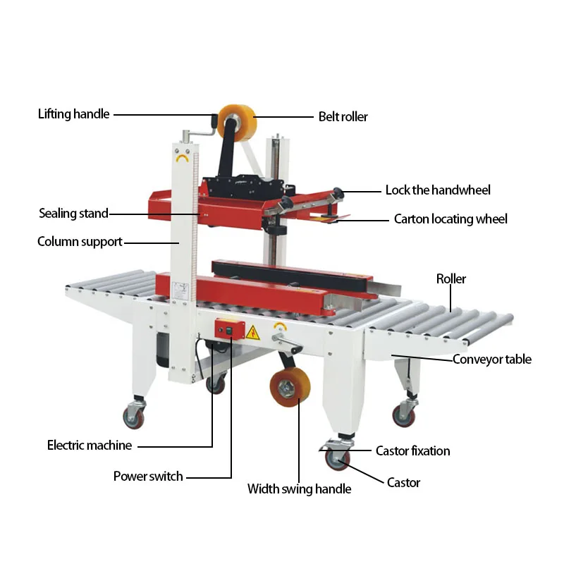 JL-FB500 Wholesale Semi Automatic Adhesive Tape Carton Case Box Sealing Packing Machine Sealer