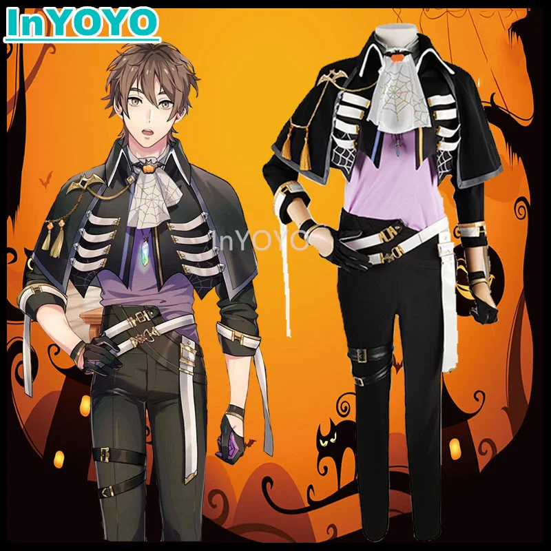 

InYOYO Eiden Cosplay Costume Nu: Carnival YouYingKuangXiang Game Suit Fashion Handsome Uniform Role Play Halloween Party Outfit