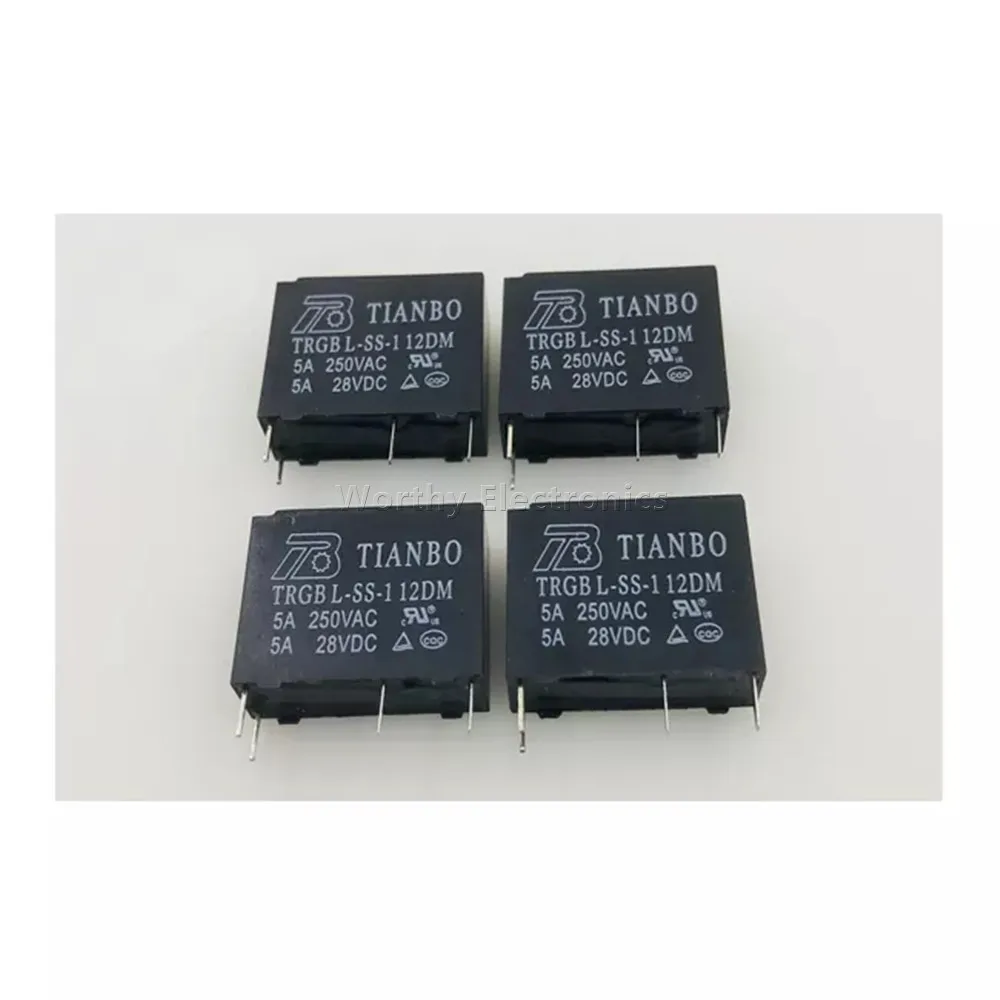 

Free Shipping 10PCS/LOT 12VDC 5A 4PIN Relay TRGB L-SS-112DM