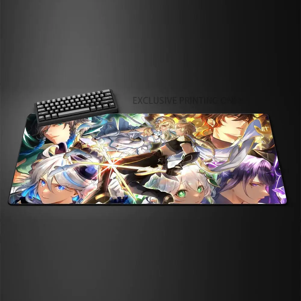 

Anime Game Furina Neuvillette Xiao Wanderer Raiden XXL Large Genshin Impact Mouse Pad Non-slip Keyboard Desk Mat Mousepad