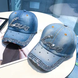 Fashion Summer Baseball Cap for Women Hats Snapback Designer Caps Sun Hats for Women Rhinestone Letter Kpop Outdoor Visors