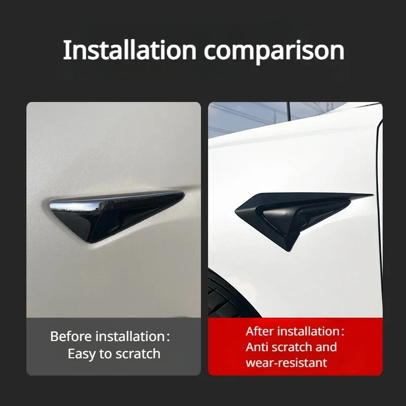 Car Side Camera Protection Cover for Tesla Model 3 Y Body Kit ABS Carbon Fiber Decoration Sticker Car Modification Accessories