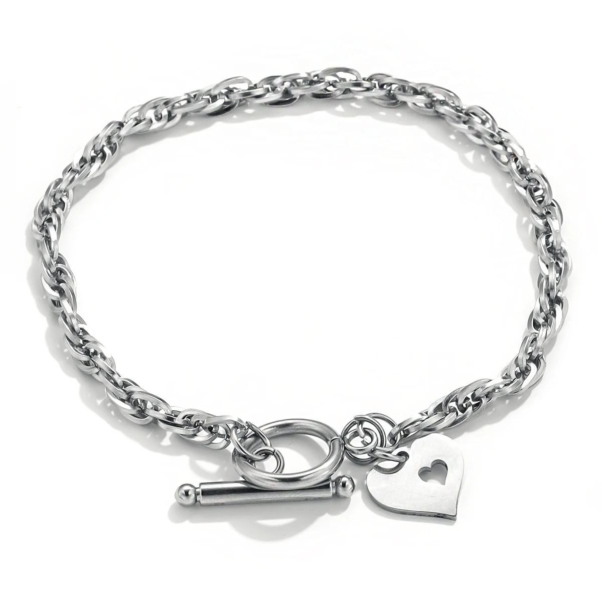 

New Stainless Steel Chain OT Clasp Hook Bracelet Personality Woman Fashion Simple High Quality Jewelry Holiday Gifts