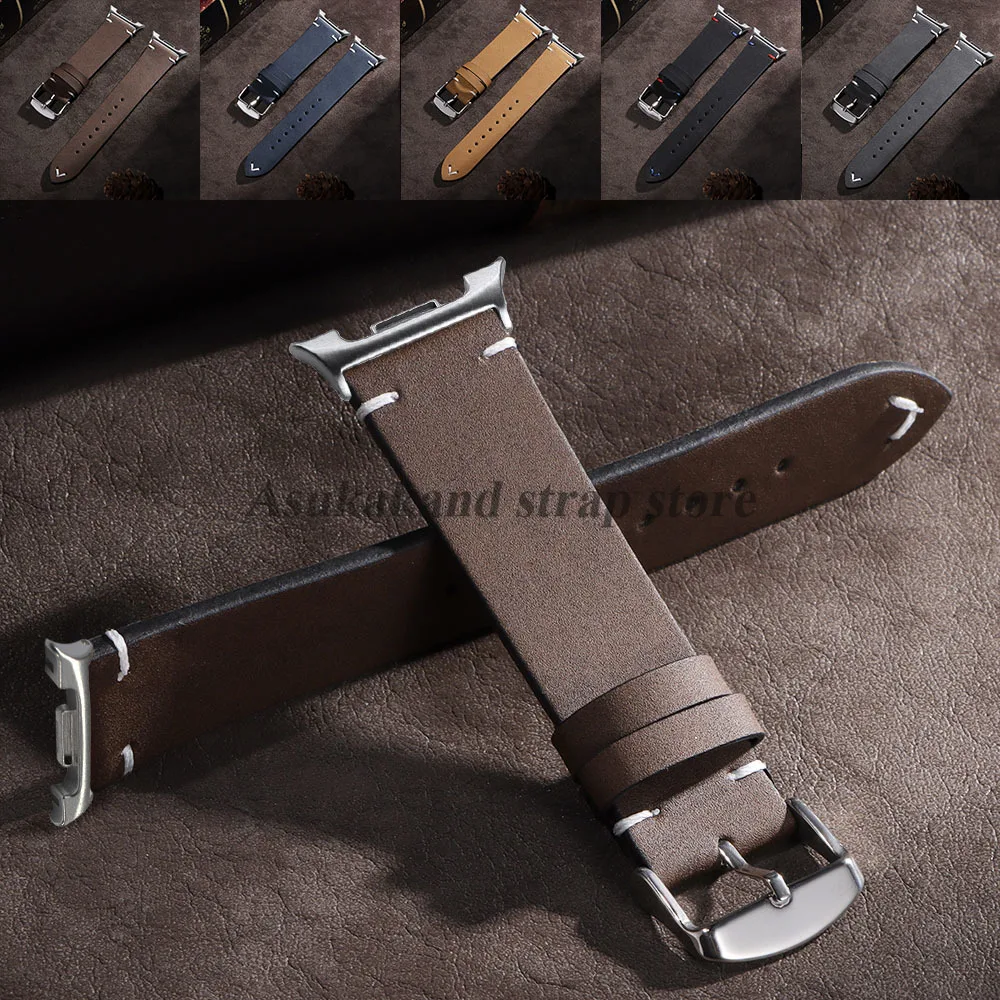 لساعة جالاكسي 8 الكلاسيكية 46 مللي متر رجال الأعمال سوار لساعة سامسونج جالاكسي 8 40 مللي متر 44 مللي متر حزام الساعات الجلدية البني حزام الساعات #1