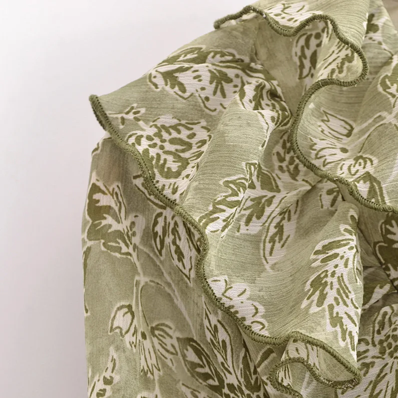 Primavera novas roupas femininas estilo europeu e americano cinto em camadas decoração vestido de manga comprida