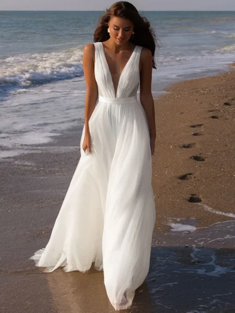 Vestido de playa vestidos de novia para mujer fiesta boda bata de