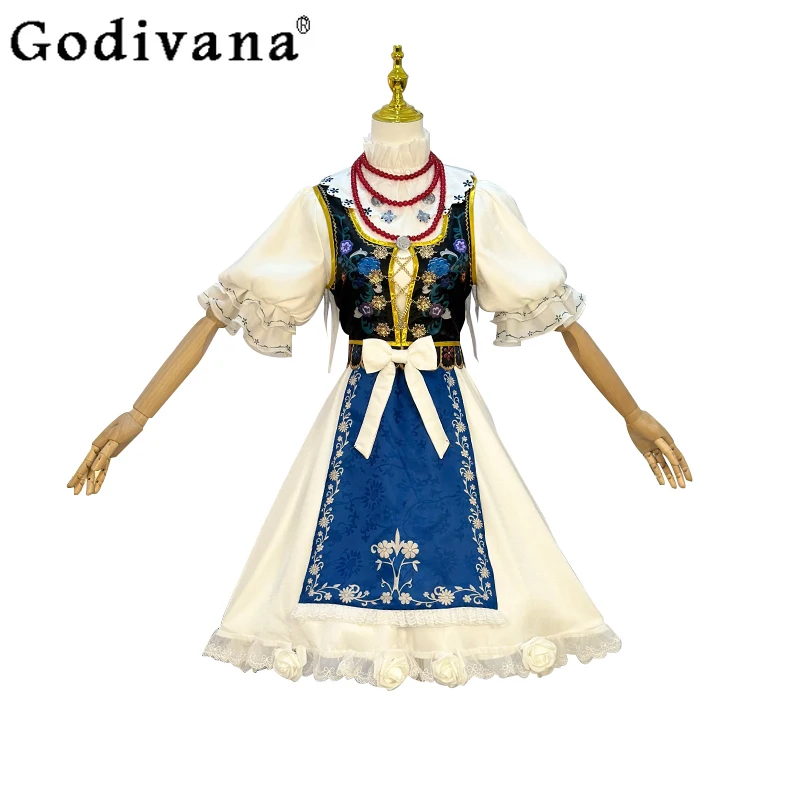 Perfumer Game Cos Dress Women Anime Party Uniform Headwear Dress Female Halloween Sweet Dress Outfits Cosplay Costume