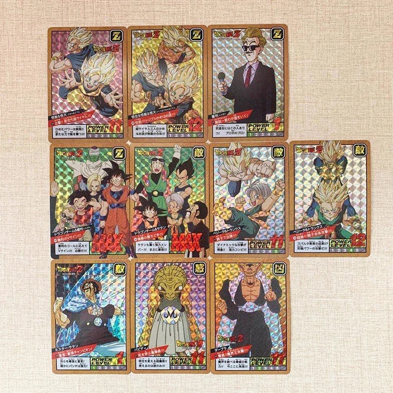 DIY Homemade Dragon Ball 8th Son Goku Piccolo Flash Card  A Set of 10pcs Anime Game Peripheral Collection Christmas Present