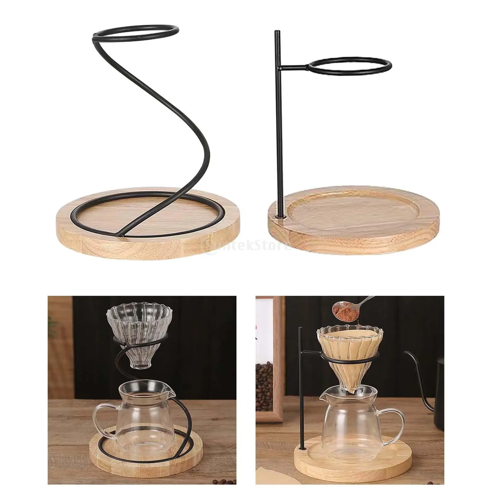 Pour over Coffee Stand Sturdy Modern Multifunctional Stable Reusable Drip Coffee Stand for Restaurants Desktop Kitchen Bar