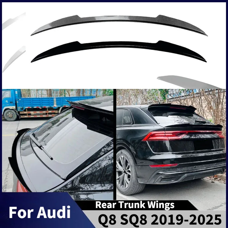 

For Audi Q8 SQ8 2019 2020-2025 Car Rear Spoiler Middle wing Rear Trunk Wings diffuser Tail Fin Accessories body kits Tuning