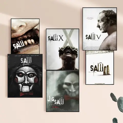 pc HD Horror Movie Saw Poster for Home Room Bar Cafe Wall Decor
