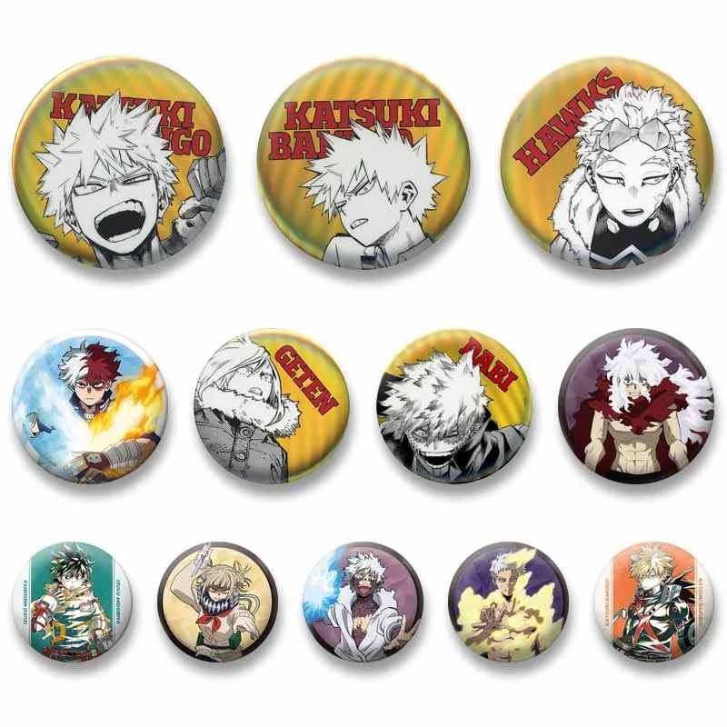

All Might Ochako Uraraka Enamel Pins Cartoon Character Katsuki Bakugo Brooch Anime Lapel Badge Bag Hat Jewelry Accessories Gifts