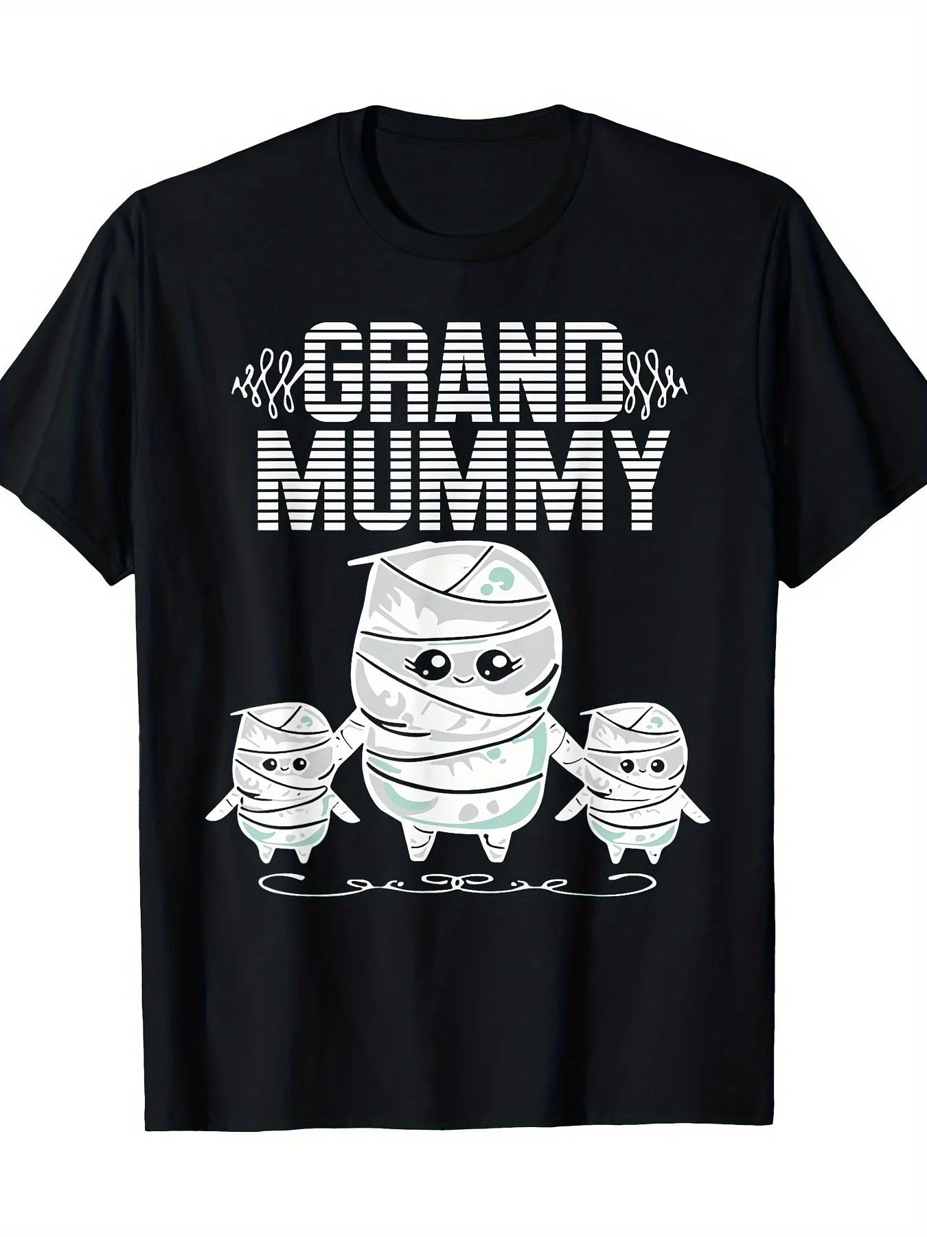 

Grandma Halloween Graphic Printing Summer Autumn Winter Cotton Men's and Women's T-shirts Short Sleeves Luxury Outdoor Sports