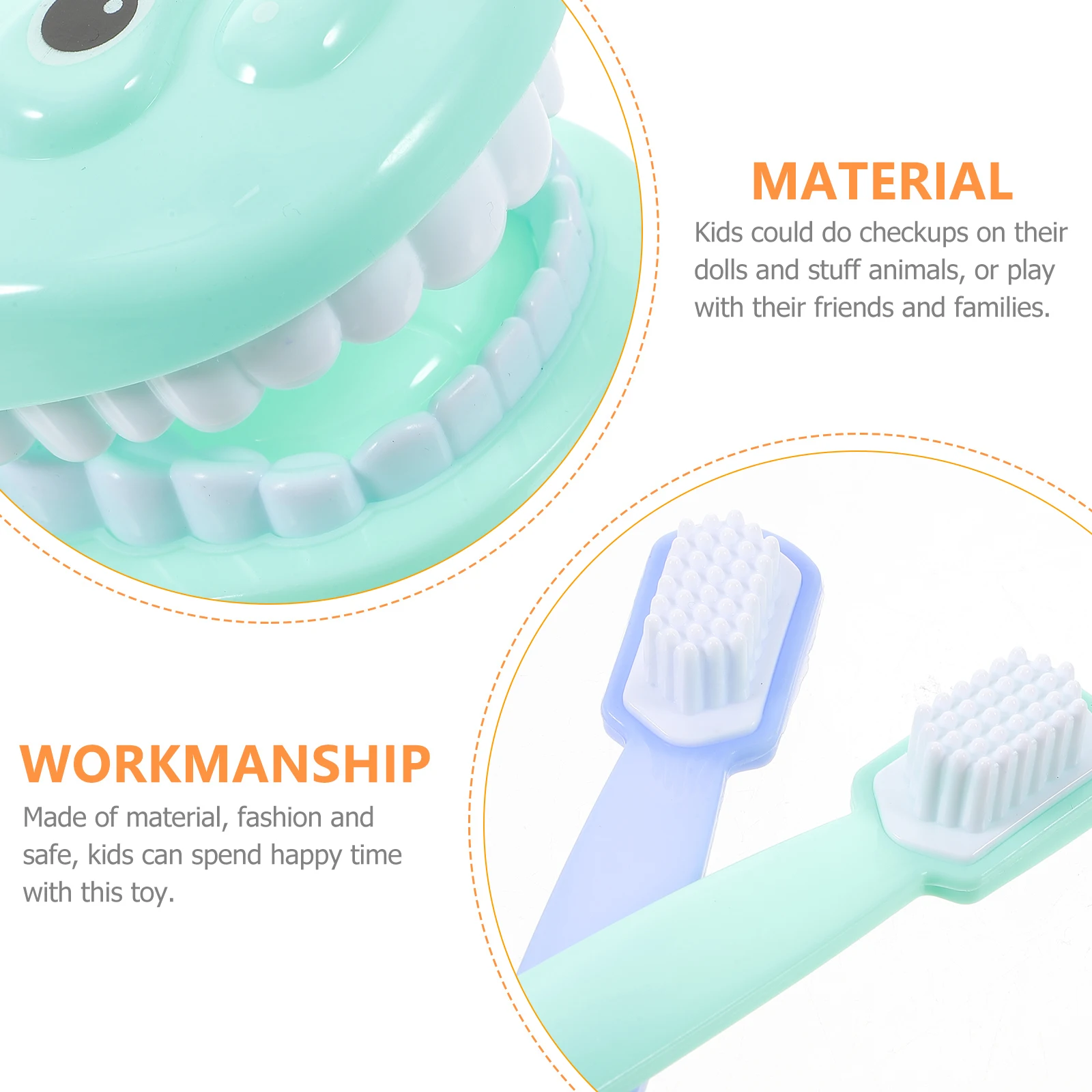 Ensemble de jeu de simulation de dentiste pour enfants, 2 ensembles, Kit de médecin de simulation à la mode avec boîte de rangement, encourage les mains et les yeux