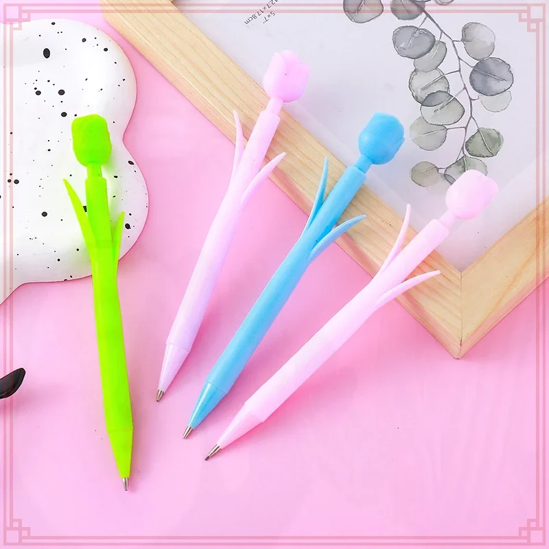 24 Pcs Wholesale Innovative Tulip Mechanical Pencils with Push Button for School and Office Use