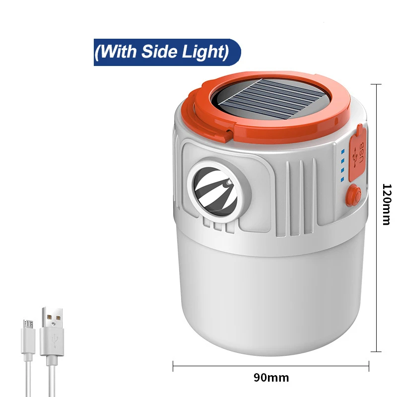 Powerful Solar Light Energy-Saving Bulb Night Market Lamp Mobile Outdoor Portable Camping Power Emergency Lamp Built-in Battery