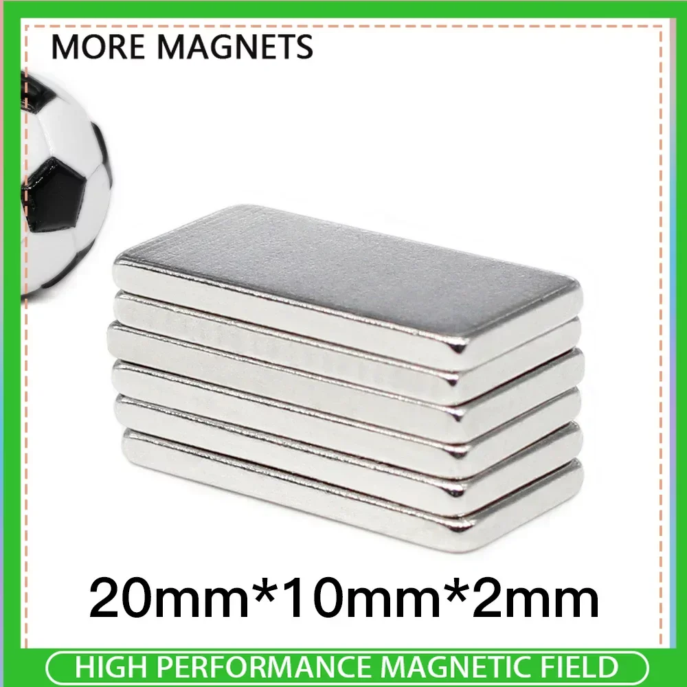 

5/10/20/50/100/200PCS 20x10x2mm Block Search Magnet N35 Rectangular Strong Powerful Magnets Neodymium Magnet