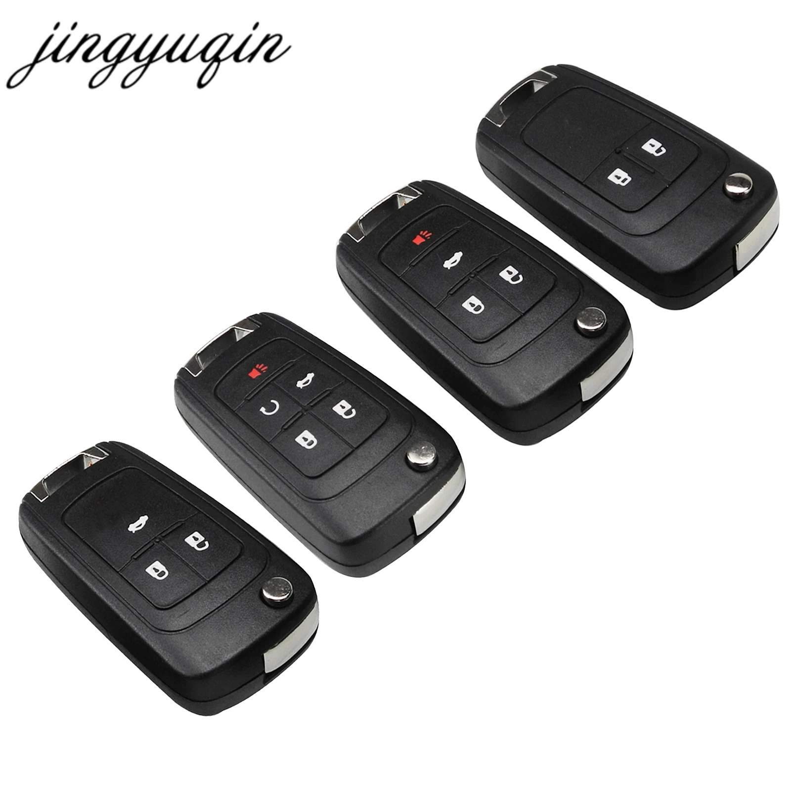 Jingyuqin 20 unids/lote 2/3 BTN para Opel Insignia Astra J Zafira C Mokka Flip Fob funda con mando a distancia pieza de automóvil para llave VAUXHALL