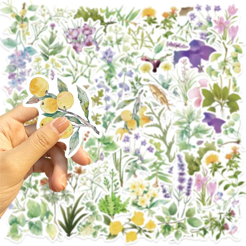 10/30/50PCS Kawaii INS Kleine Blume Klebrige PVC Aufkleber Ästhetische Schreibwaren DIY Dekoration Scrapbooking kinder liefert