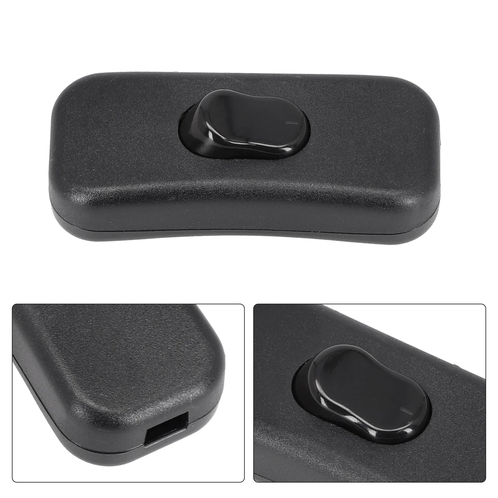 Rocker Switch In Line Switch Cord Cable ON OFF Plastic 250V Table Side Lamp Bedside Lamp Switch Transparent White