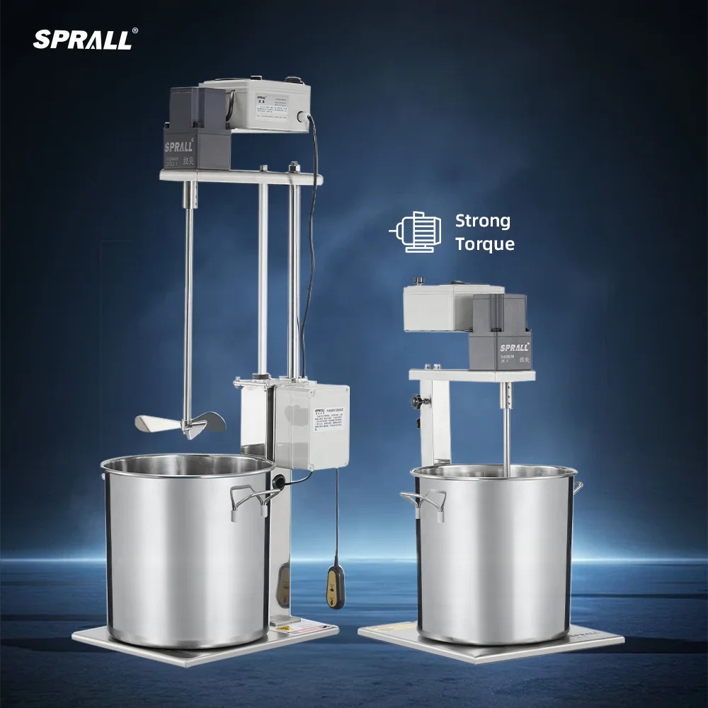 

【HOT】SPRALL 100L Industry Electric Stirrer Liquid Water-based Coating Lotion Mixing Automatic Lift Agitator Paint Shampoo Mixers