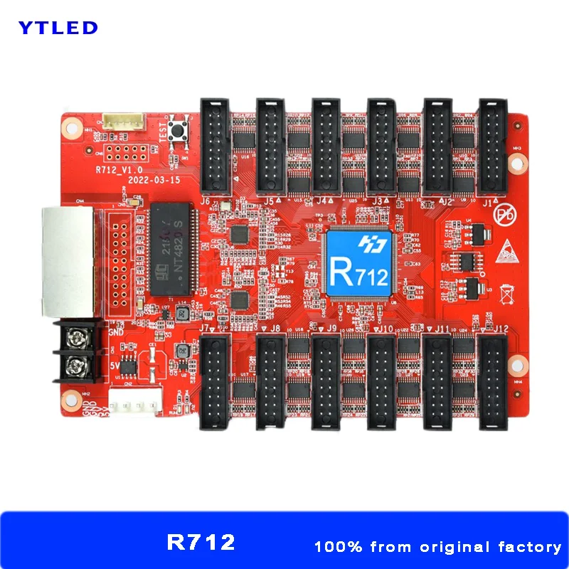 

Huidu R712 приемная карта, 12 портов, синхронный контроллер HUB75E, асинхронная карта управления