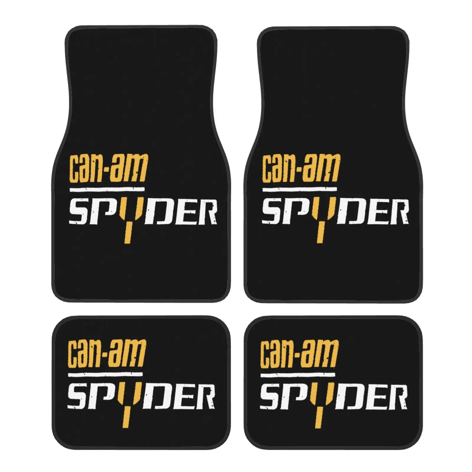Can-Am Theme Printed Car Floor Mat 4-piece Set Suitable for All Car Floor Mats Car Accessories Crystal Velvet