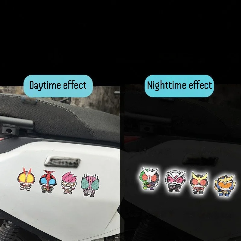 Personalized Kamen Rider car sticker, decorative for car windows and body, scratch cover, reflective sticker for luggage view 3