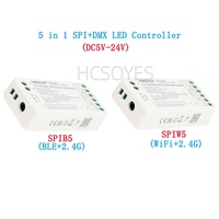NEW MIBOXER SPIB5(BLE+2.4G)/SPIW5 (WiFi+2.4G)5 in 1 SPI+DMX LED Controller Built in SPI/DMX dual communication protocol DC5V-24V