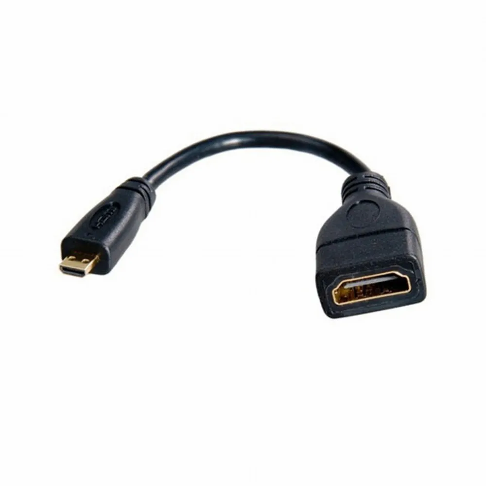 สายวิดีโอเสียง Micro HDMI Type-D ชายไป HDMI หญิงอะแดปเตอร์สายเคเบิลสั้น 10 ซม.สําหรับ XOOM Droid X