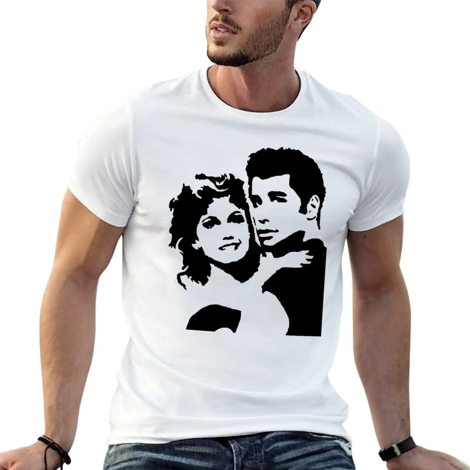John Travolta Grease T-Shirt animal prinfor boys cotton graphic tees Men's t-shirt