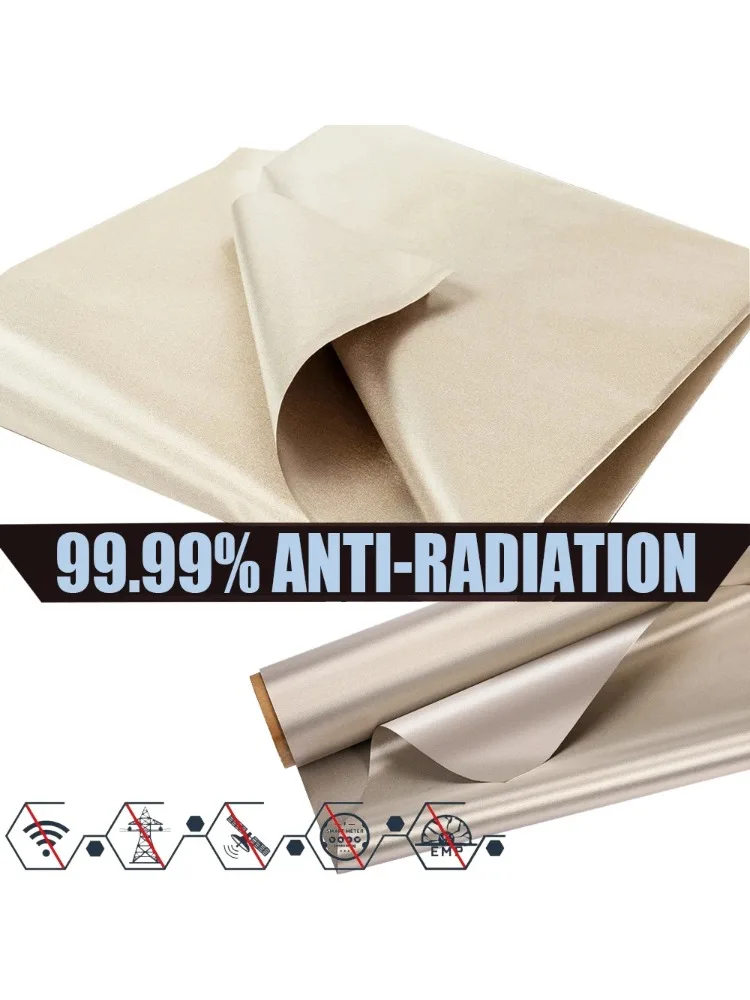 Faraday-Gewebe RFID-Abschirmung Blockiert WLAN/RF Anti-Strahlungs-Leitfähiges Magnetisches Kupfer/Nickel EMF-Tuch Anti-Signal-Interferenz
