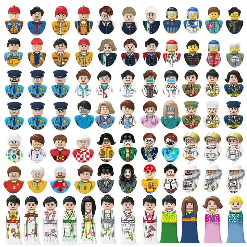 200+ City Role  Figures Small Particles Building Blocks Boys Girls Assembly Model Childrens Educational DIY Toys Holiday Gifts