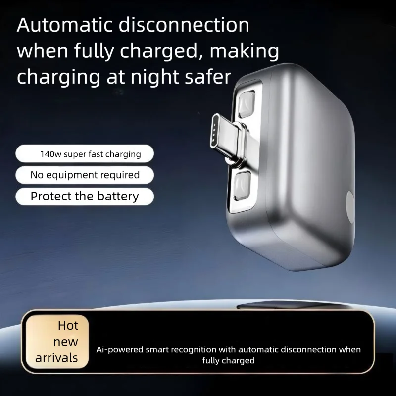 

Auto-Disconnect Charging Adapter 140W Type-C Fast Charge Safety Separator Automatically Cut Power Eject Phone When Fully Charged