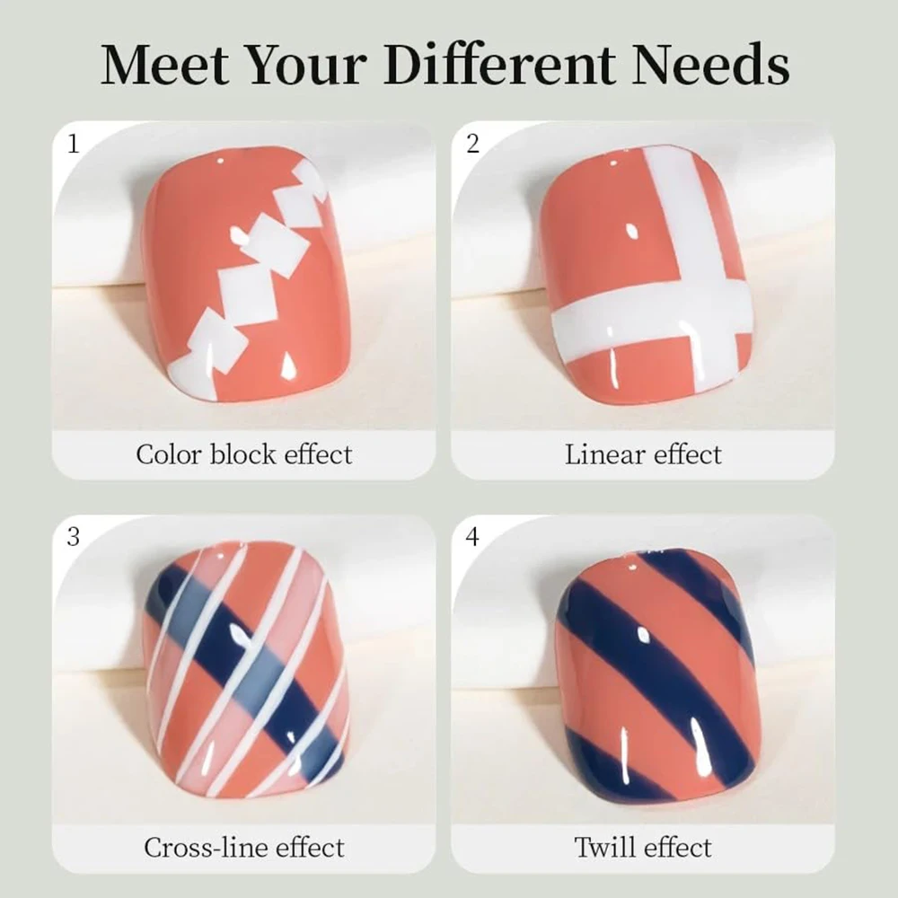 Kit de 2 uds de pinceles para decoración de uñas, delineador de rayas finas y herramienta de pintura para uñas acrílicas, detalle de manicura y efectos de gradiente