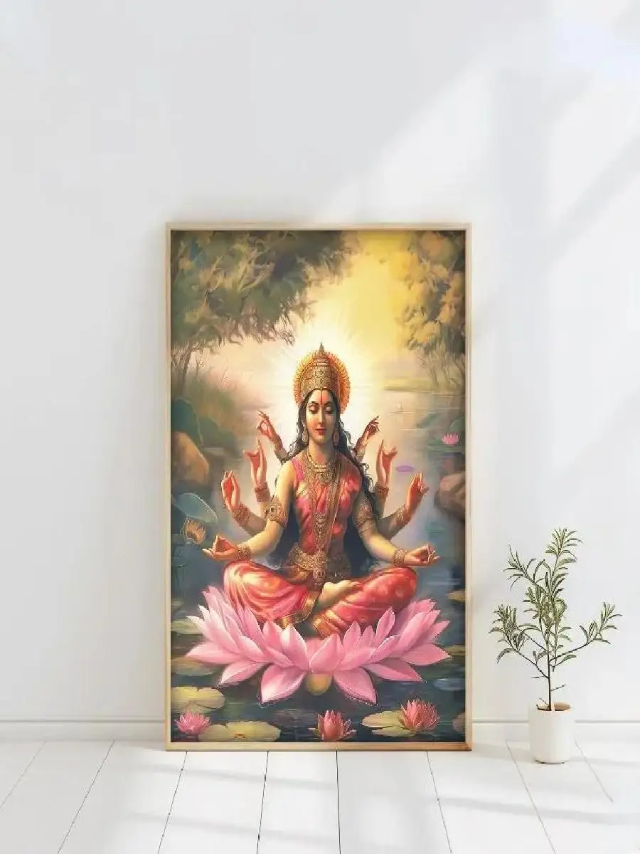 Indian Hindu Gods Wall Decor  Lord Shiva  Goddess Saraswati Yoga Meditation Poster Canvas Painting  Spiritual Home Decor Wall Ar