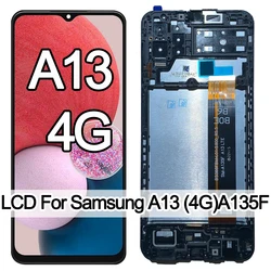 Pantalla LCD de 6,6 pulgadas para móvil, digitalizador de pantalla táctil para Samsung Galaxy A13 4G, LTE, A135F, A135B, A135U, reparación de repuesto