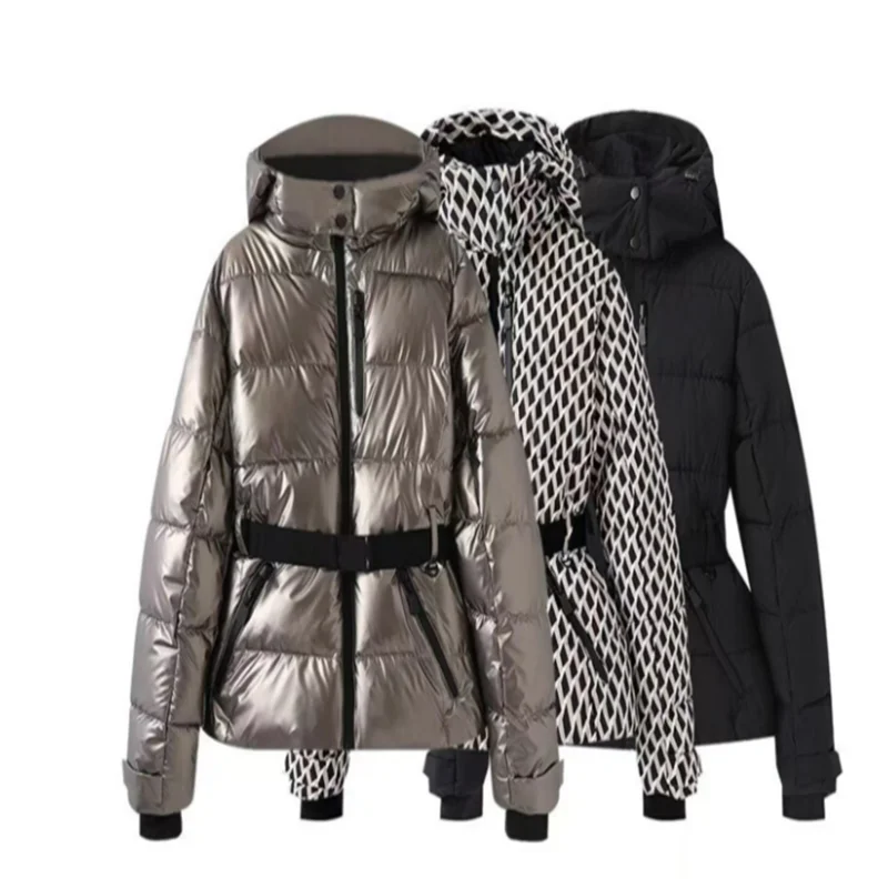 Rare New Fashion Warm and Windproof Jacket for Women in 2025, Belt, Cotton Jacket, Hoodie