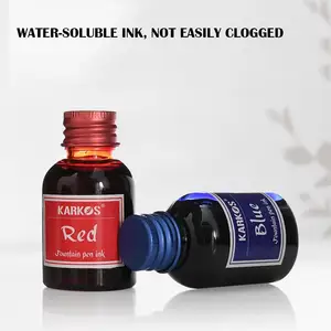 Mürekkep kalem renkli saf Mürekkep dolum Okul kırtasiye Yazma Kaligrafi Yüksek kaliteli 1 şişe 20 ml 30 ml Kalemdeki 6 büyük satış esferografica bıc-no. 6