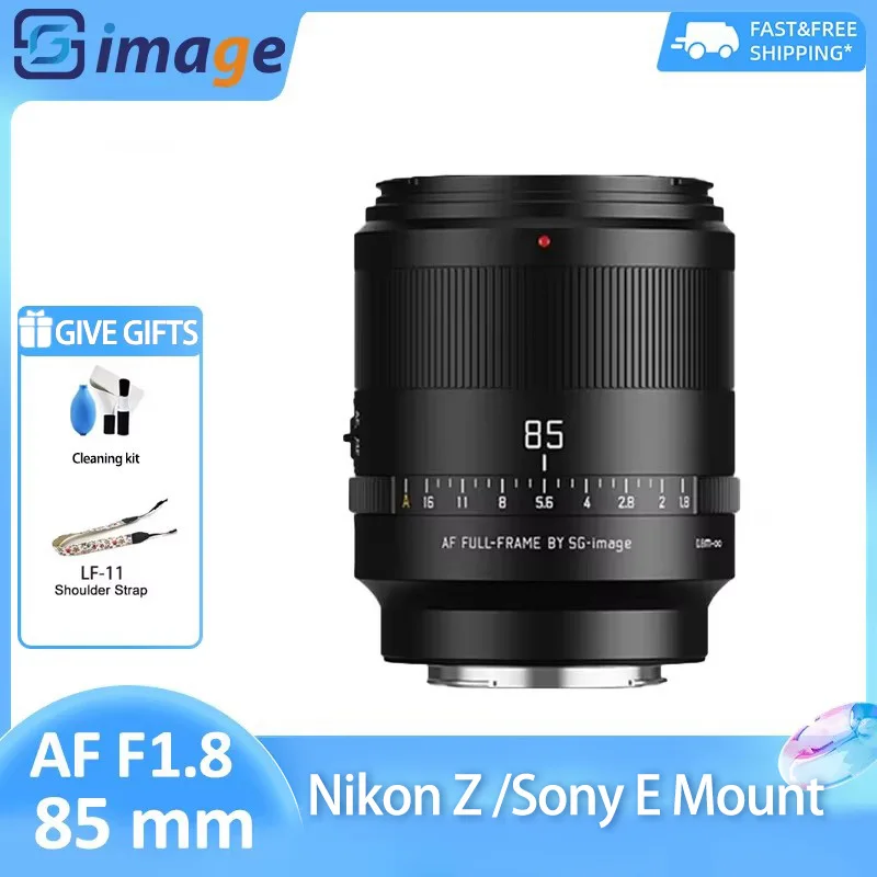 

SG Image AF 85mm F1.8 Full Frame Auto Focus Ultra Wide Angle Portrait camera Lens for Sony E Mount ZVE10 A600 A7III A7CII A7IV