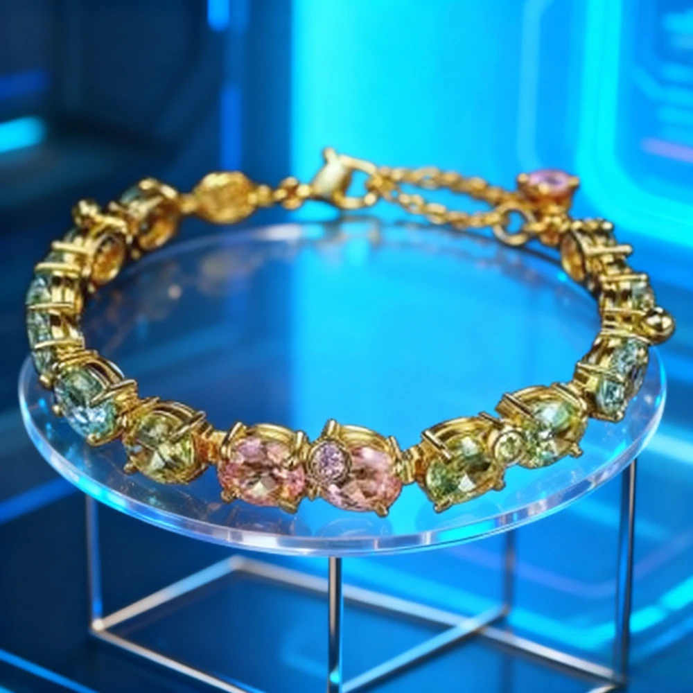 

Fashion Jewelry luxury dream gold color high-end bracelet party versatile jewelry for the workplace - birthday gift