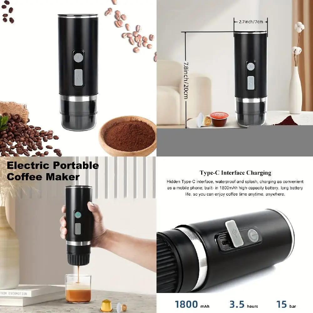 

Portable Capsule Coffee Machine Italian-style High-voltage Wireless Portable Coffee Machine Outdoor Capsule Coffee Powder Dual-