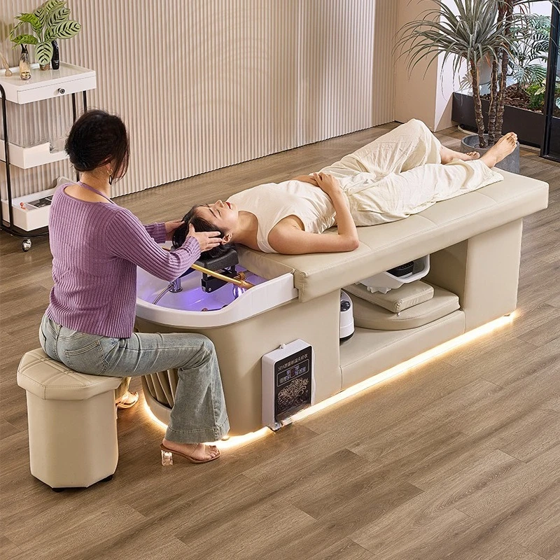 Hair treatment bed with water heater Fumigation water circulation Shampoo bed Hair salon Beauty salon Barber shop