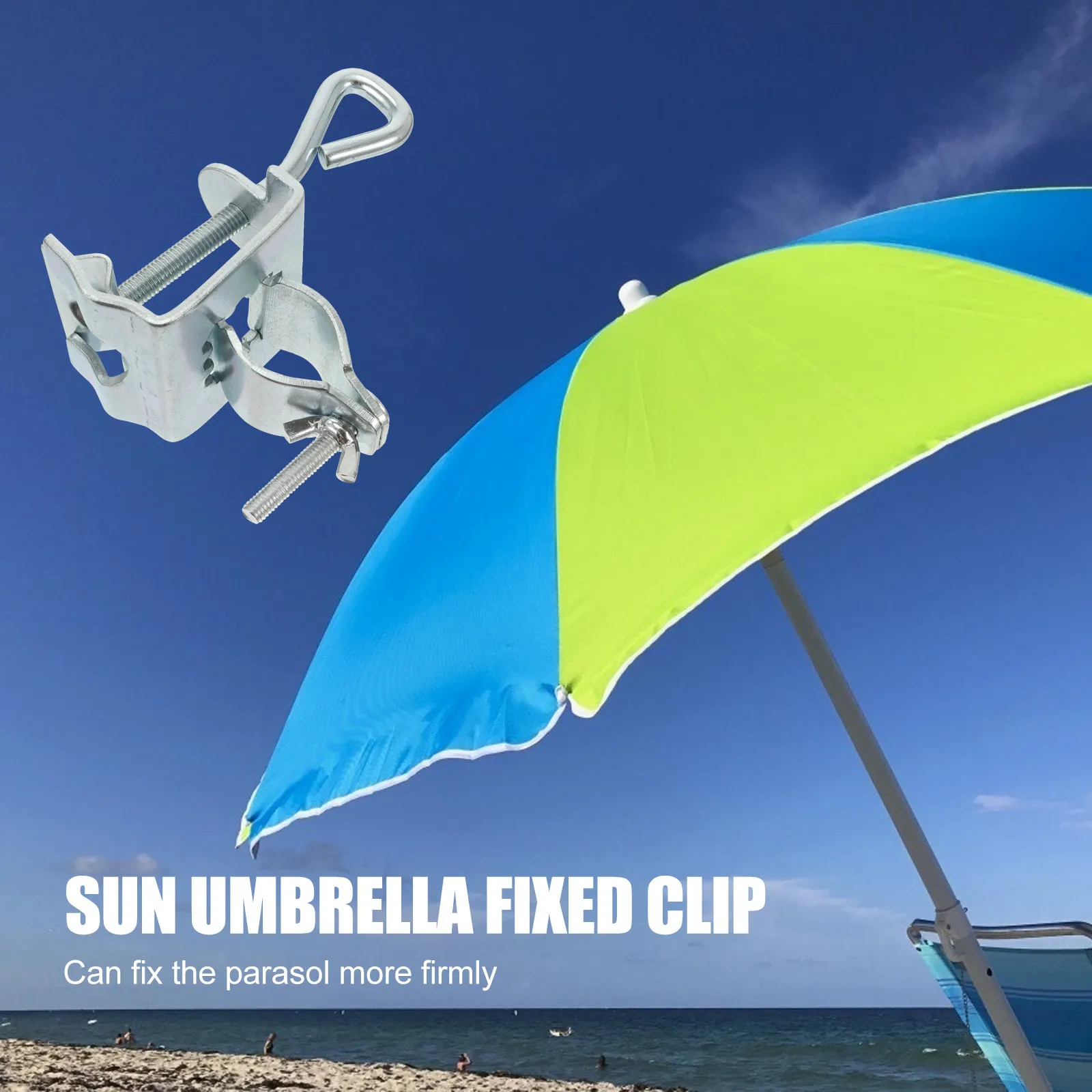 Outdoor Umbrella Fixed Clip Large Clamp Stable Parasol Bracket Holder Quick Release Patio Garden Stand Umbrella Fixed Clip