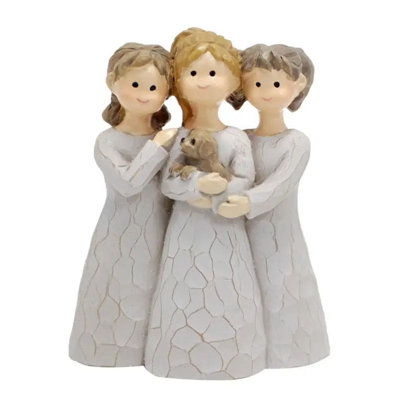 Sister Sculpture Friend Figurines Resin Sister Figurine For Best Friend Women Collection Art Crafts Tabletop Sculpture For