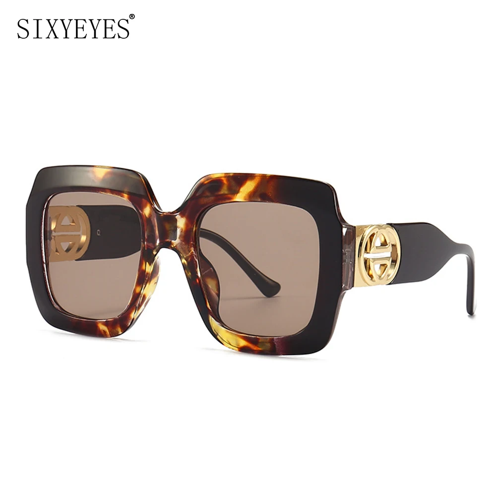 2024 Retro Oversized Square Sunglasses Women Luxury Brand Big Frame Sun Glasses for Men Vintage Punk Shades UV400 Tendy Eyewear